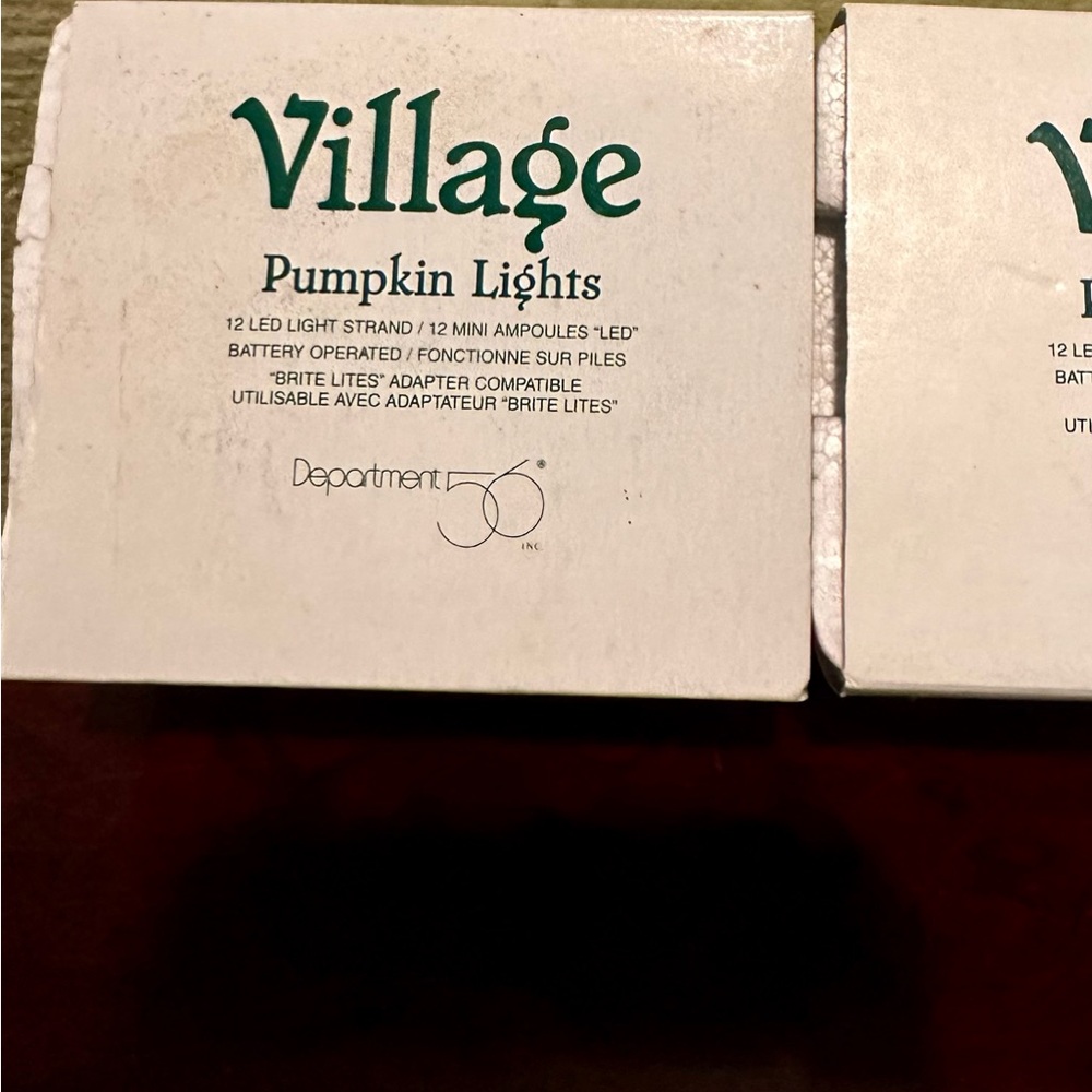 NWT 2 - Department 56 Village Pumpkin Lights #52700